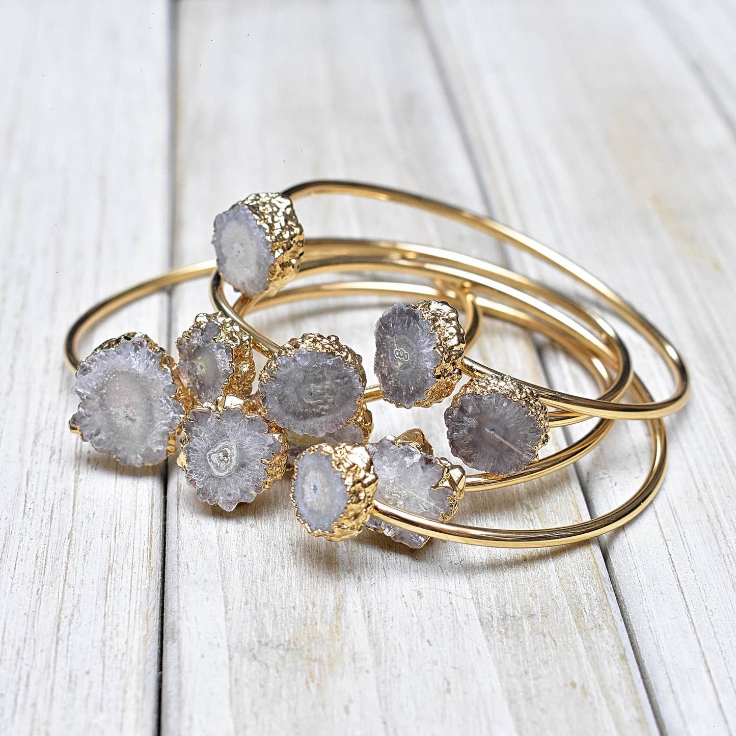 White Stalactite Cuff Bracelet - Wild Luxe Boutique