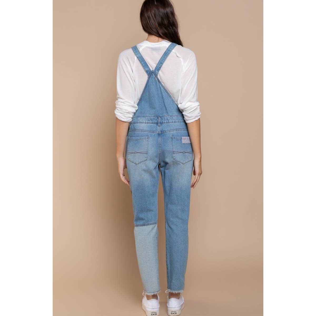 Patchwork Denim Overalls - Wild Luxe Boutique