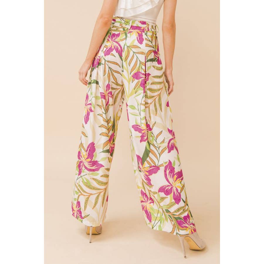 Pantalon fleuri Nuit de perfection