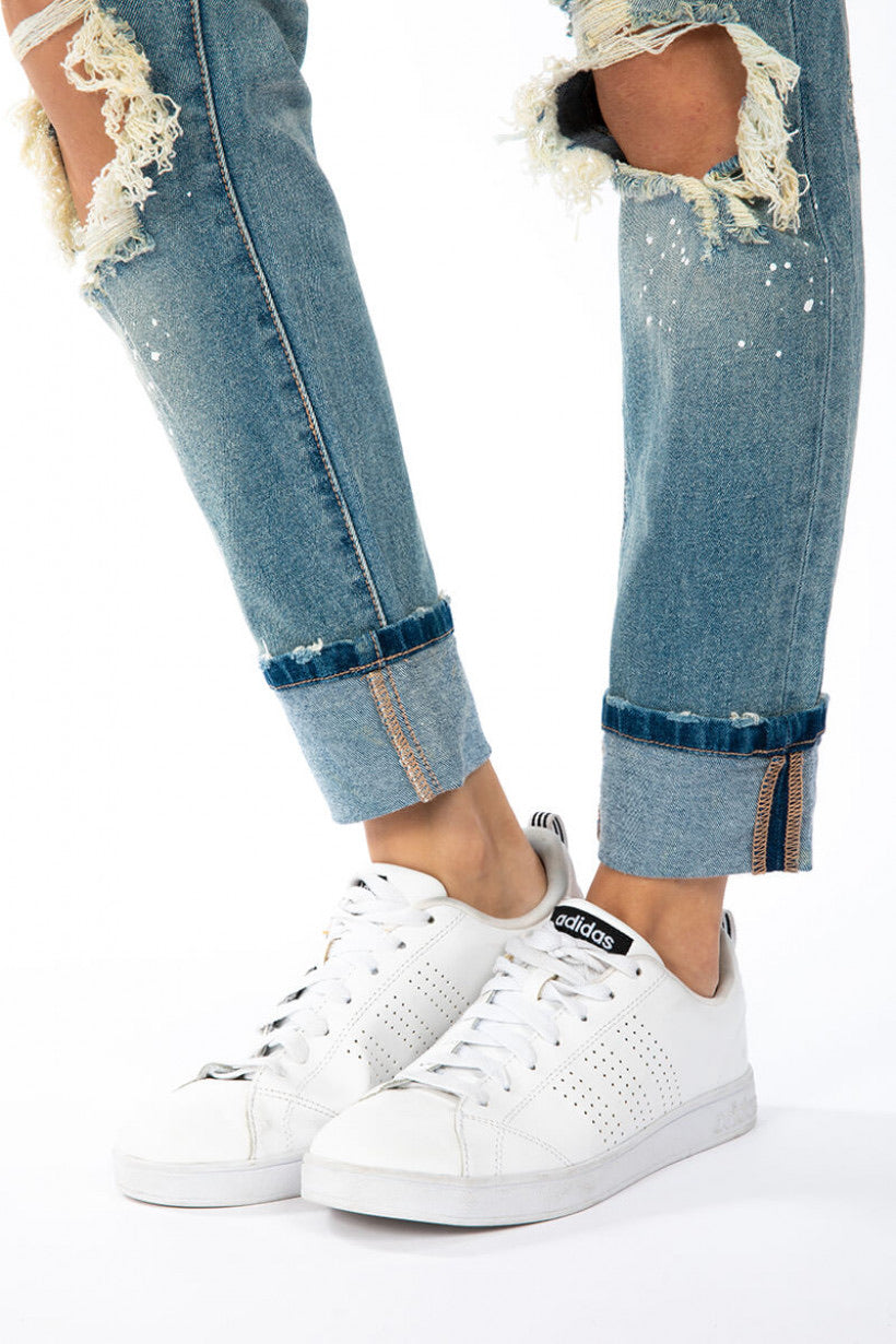 Luna Distressed Boyfriend Jeans - Wild Luxe Boutique
