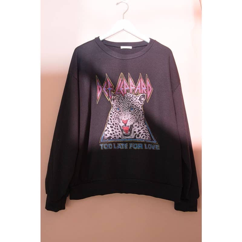 Def Leppard Graphic Sweatshirt - Wild Luxe Boutique