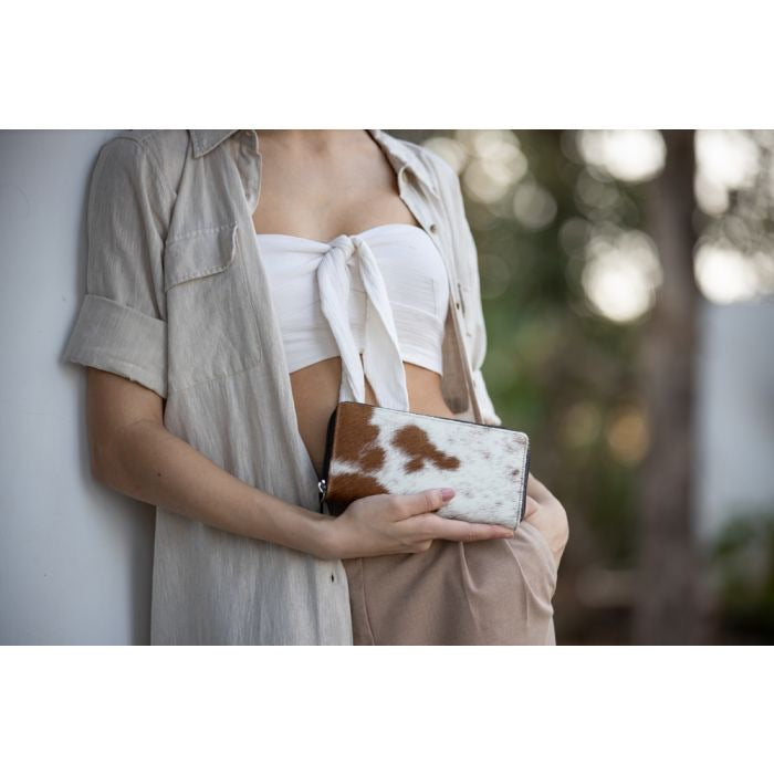 Pretty Patches Leather & Hairon Wallet - Wild Luxe Boutique