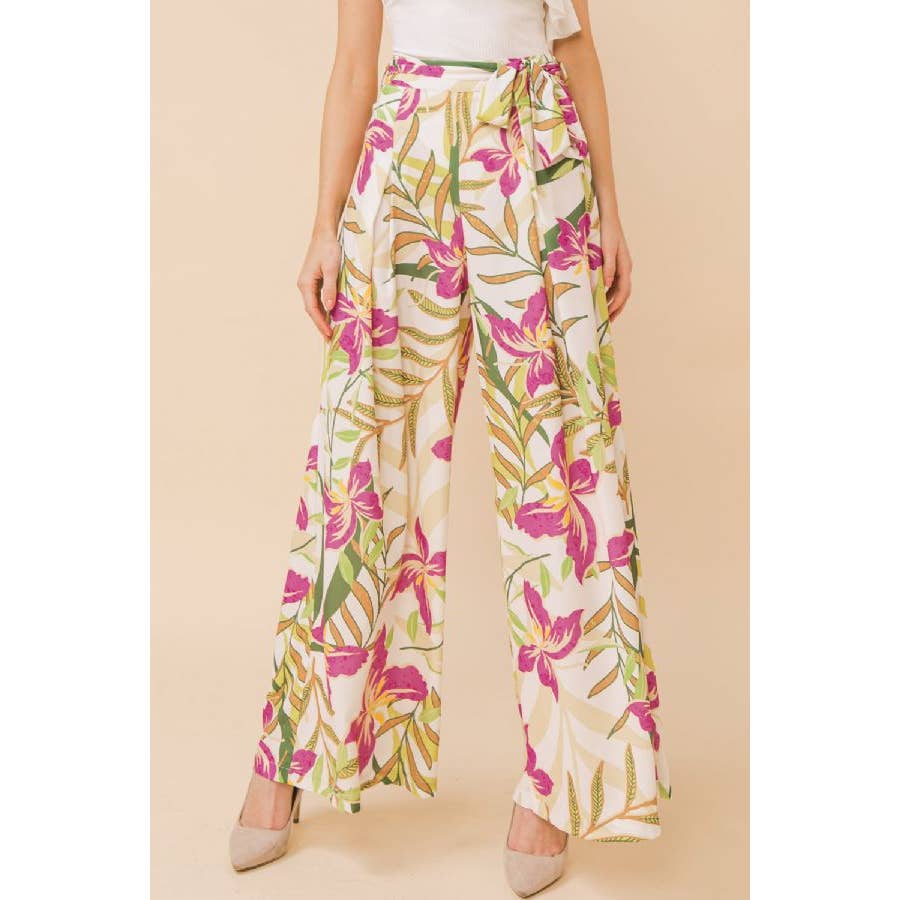 Pantalon fleuri Nuit de perfection