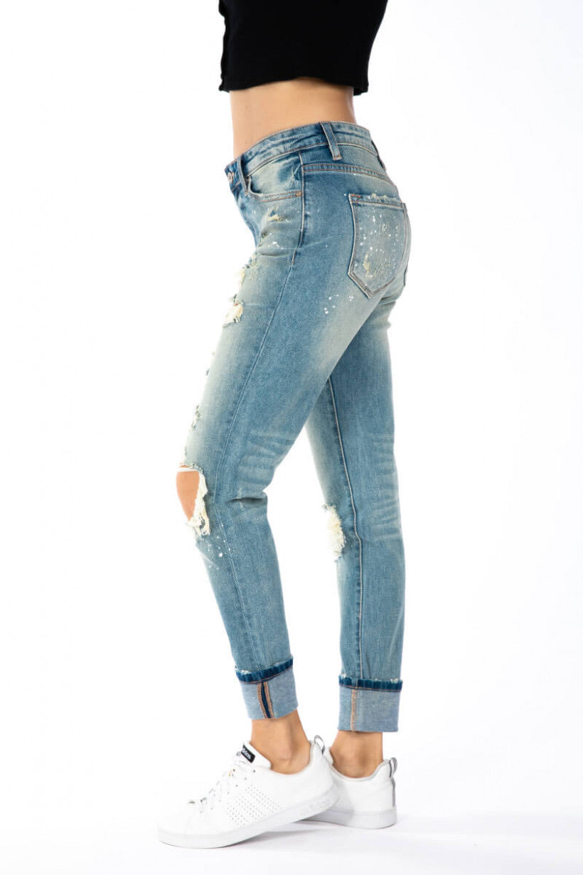 Luna Distressed Boyfriend Jeans - Wild Luxe Boutique