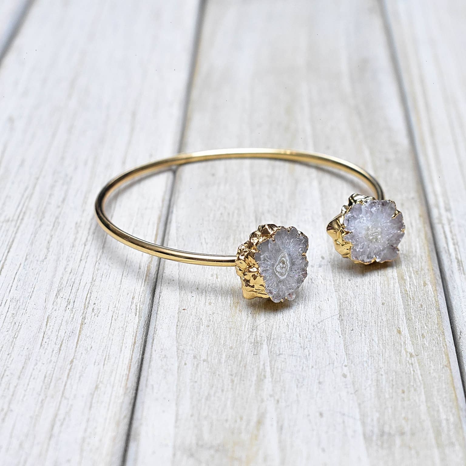 White Stalactite Cuff Bracelet - Wild Luxe Boutique