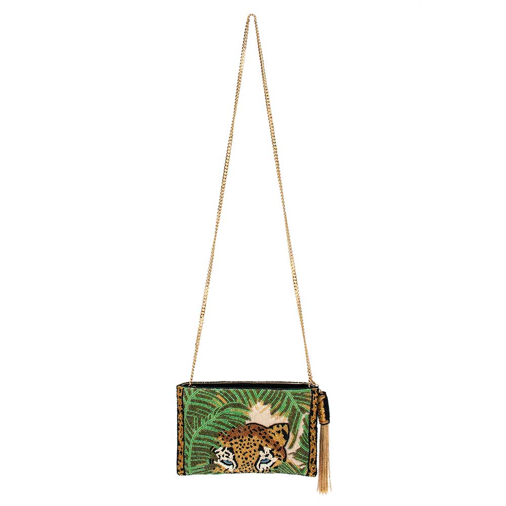 Mary Frances “Safari Beaded Leopard” Crossbody Clutch - Wild Luxe Boutique