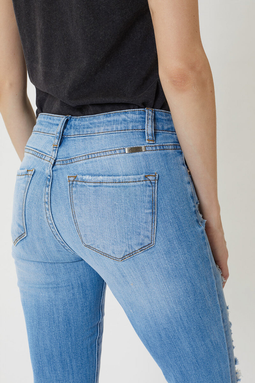 Nora Distressed Frayed Skinny Jeans - Wild Luxe Boutique