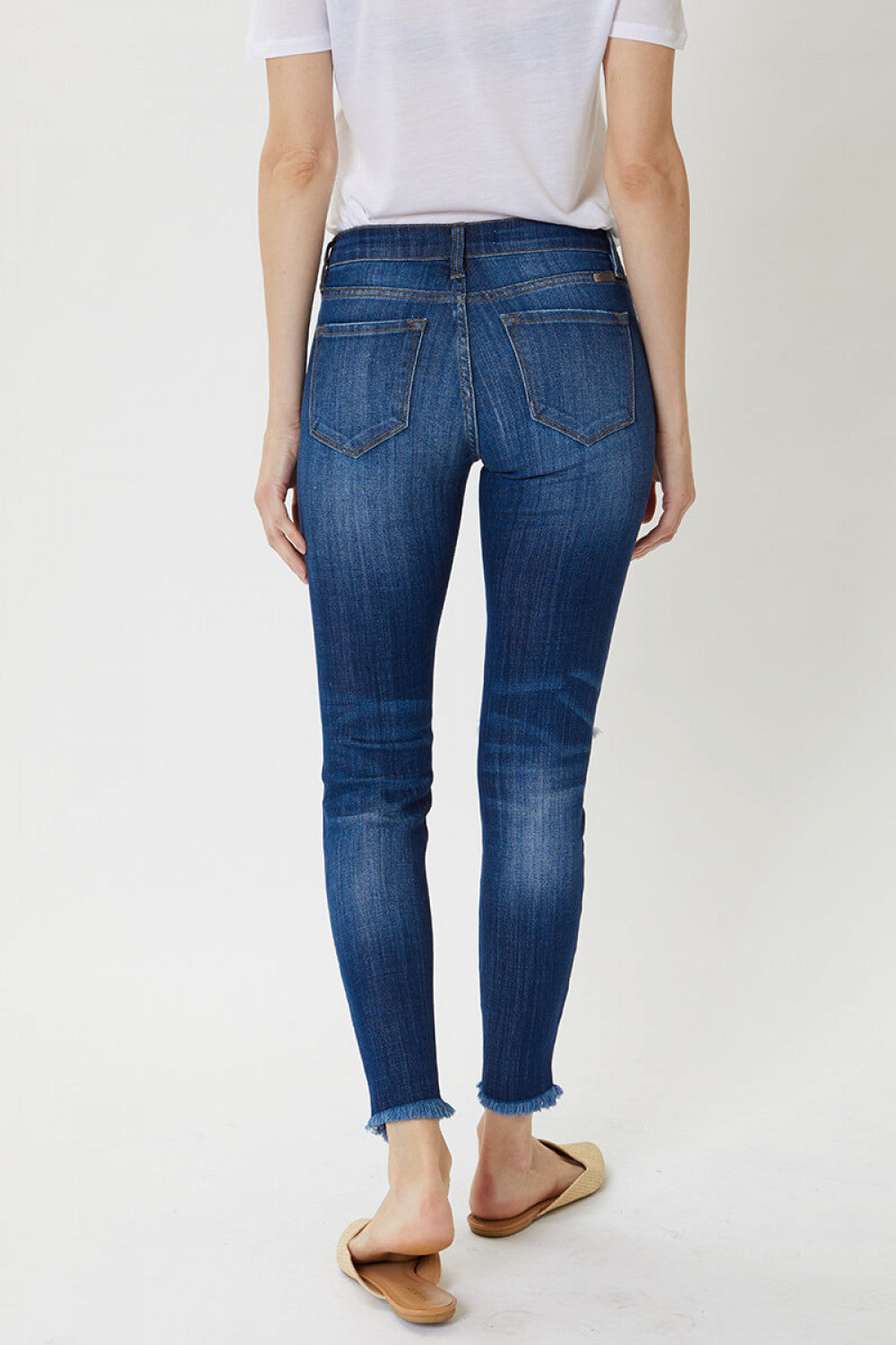 Emma Distressed Frayed Skinny Jeans - Wild Luxe Boutique