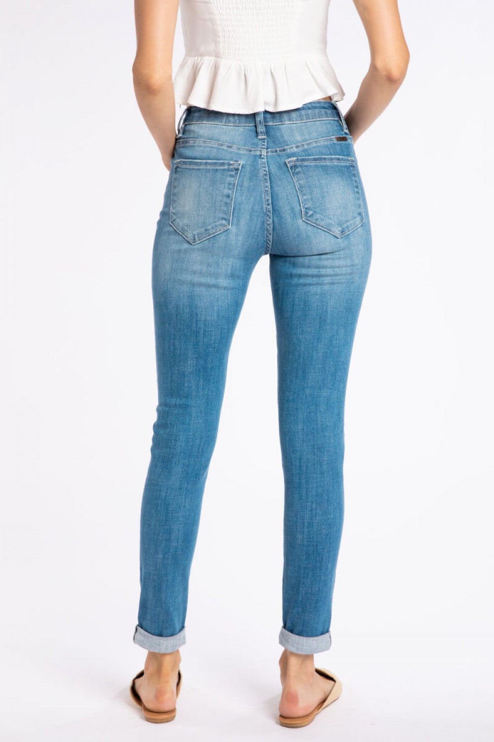 Penelope Distressed Cuffed Skinny Jeans - Wild Luxe Boutique