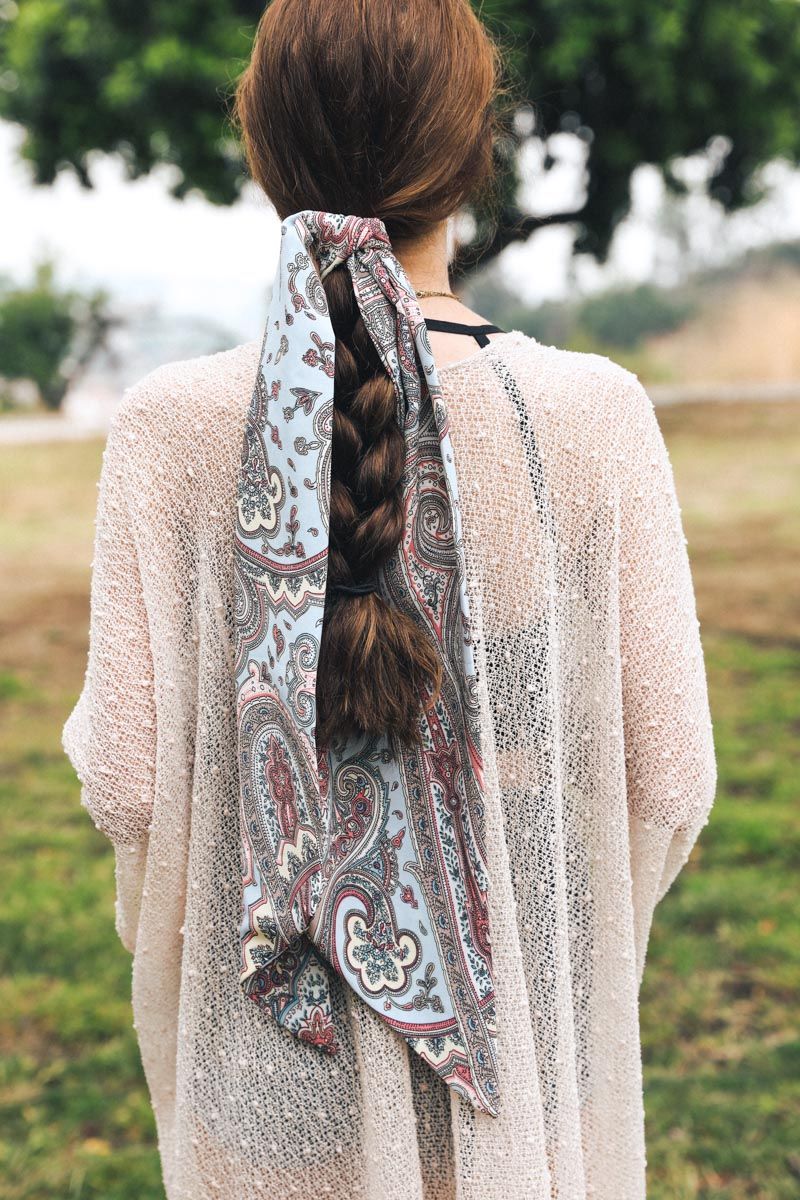 Pink Versatile Paisley Neckerchief Scarf - Wild Luxe Boutique