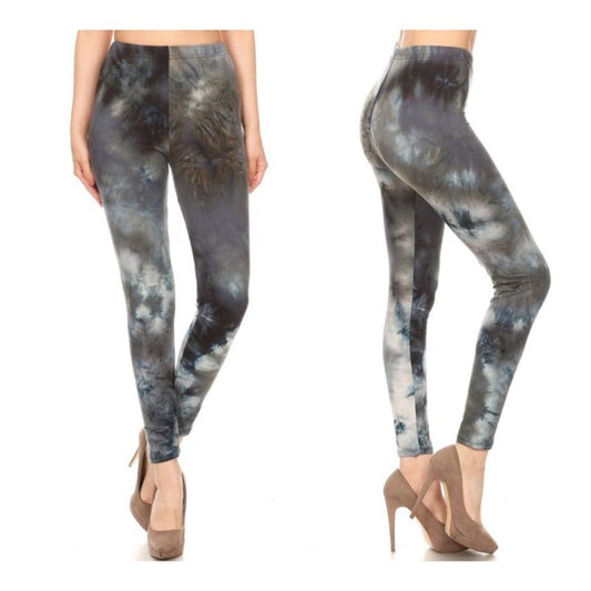 Dark Ocean Tie-Dye Leggings - Wild Luxe Boutique