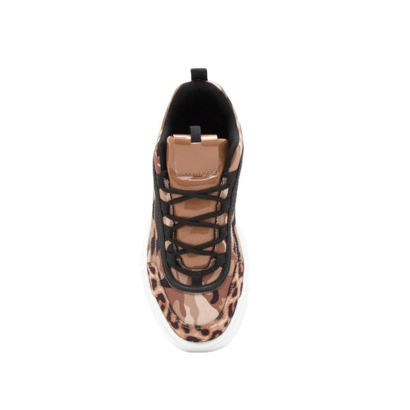 Desert Camouflage Leopard Chunky Heel Sneakers - Wild Luxe Boutique
