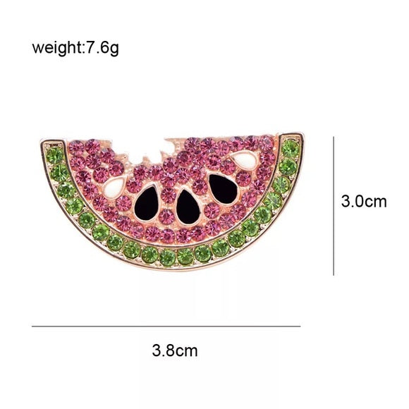 Rhinestone Watermelon Brooch Pin - Wild Luxe Boutique