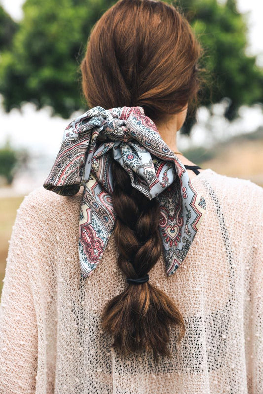 Pink Versatile Paisley Neckerchief Scarf - Wild Luxe Boutique