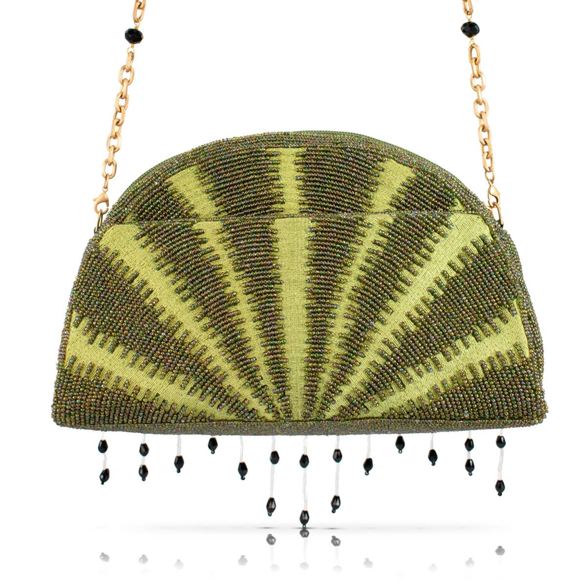 Mary Fraces Hello Watermelon Beaded Fruit Slice Crossbody Handbag