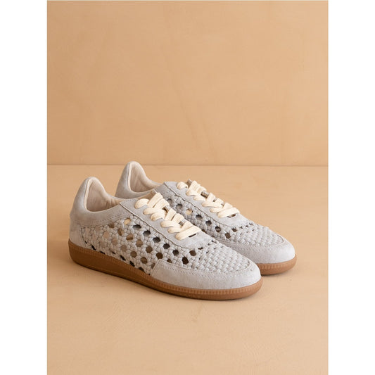 The Sandy Blue Crochet Detailed Suede Sneaker