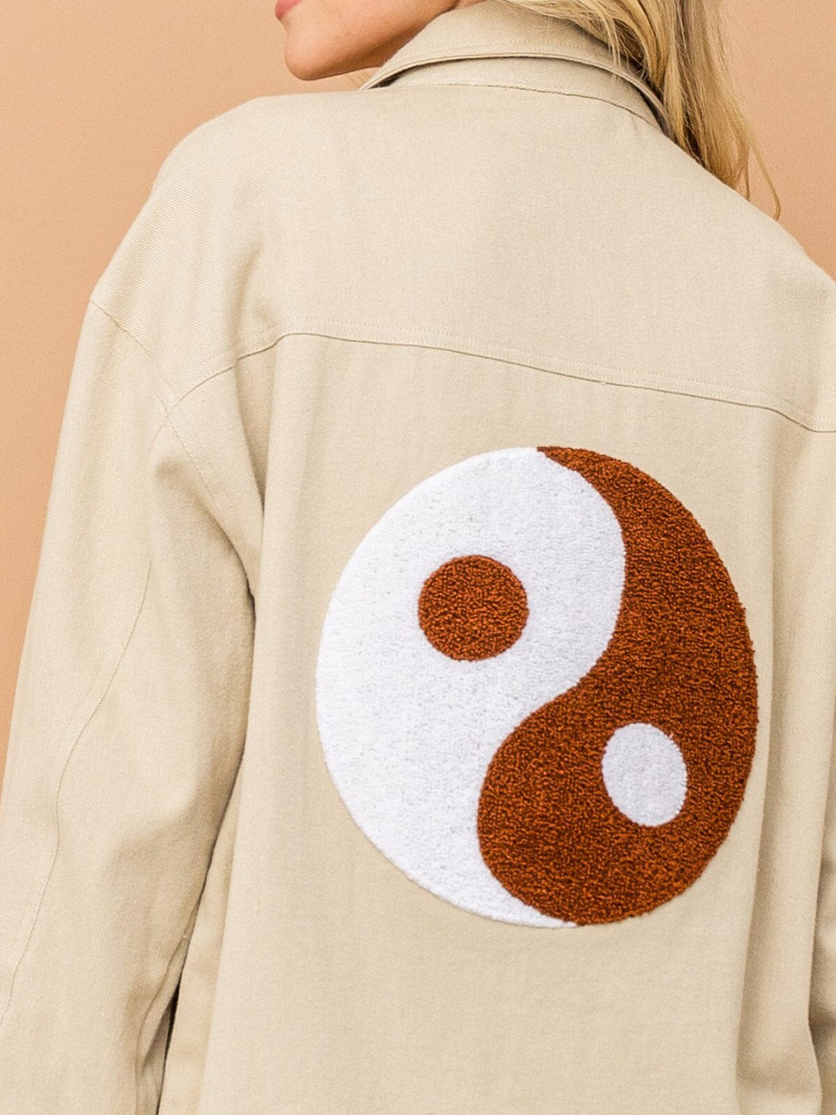 Yin Yang Embroidered Shacket