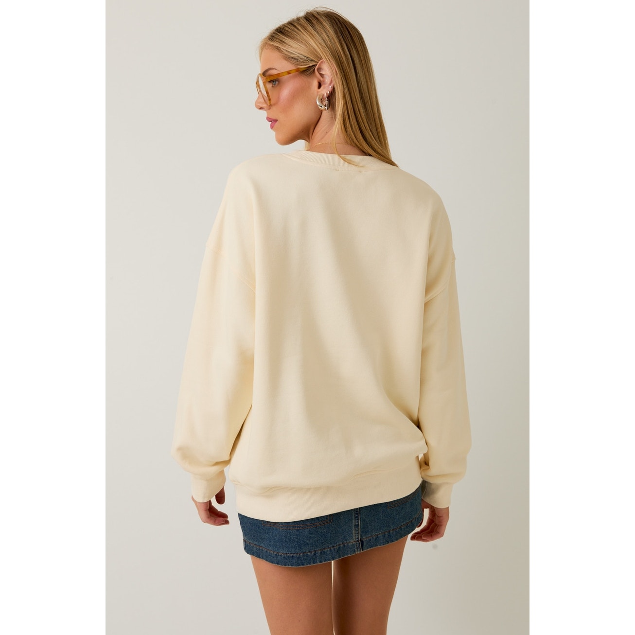 Veggies Graphic Print Crew Sweatshirt