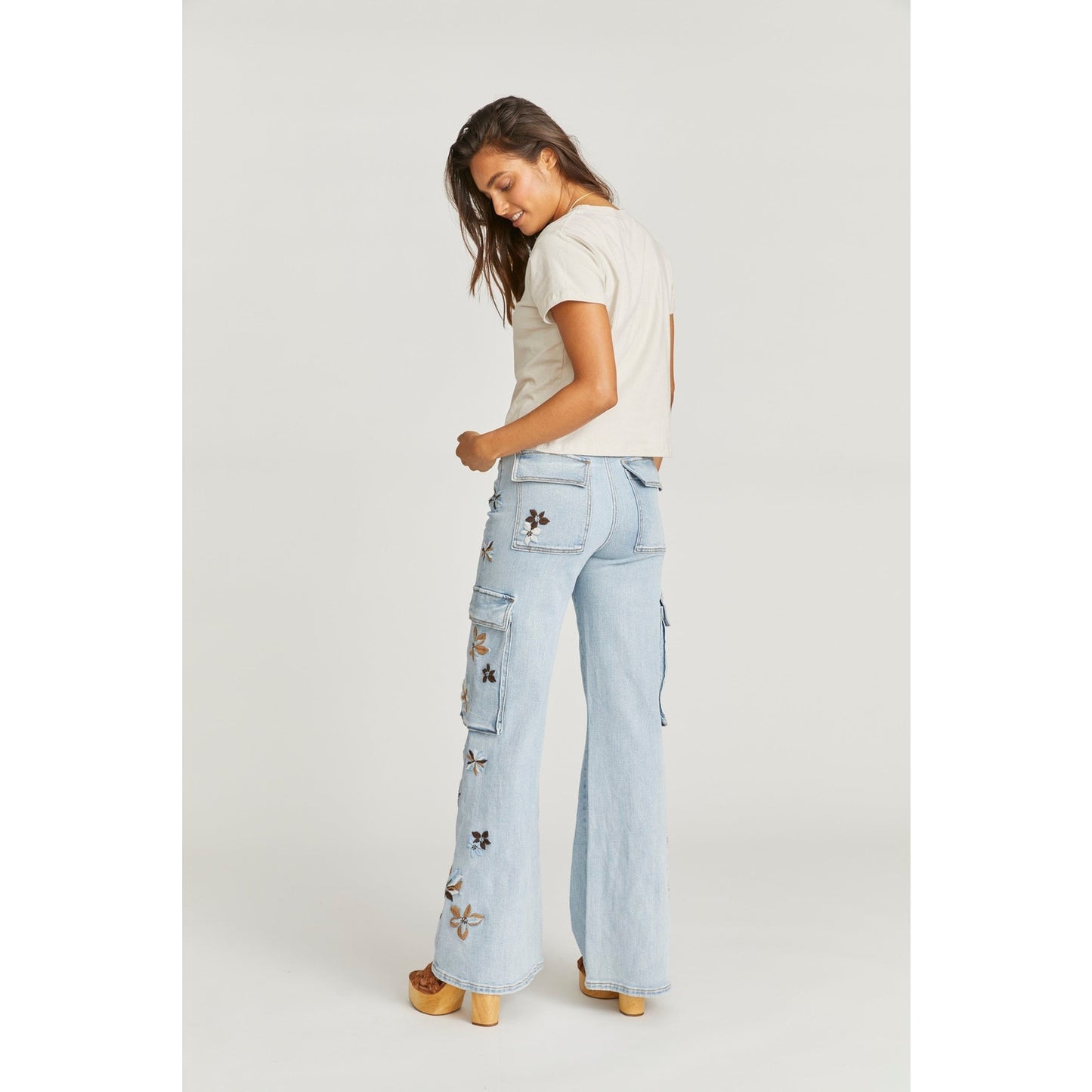 DRIFTWOOD Wide Leg Cargo X Indigo Detached Jeans