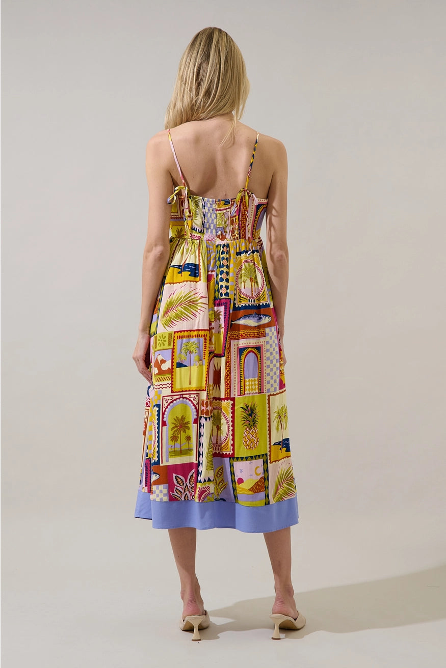Senia Midi Dress Talmar Postcard