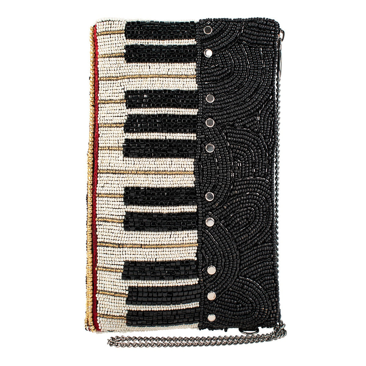 Mary Frances Keys To My Heart Beaded Piano Keys Crossbody Phone Bag