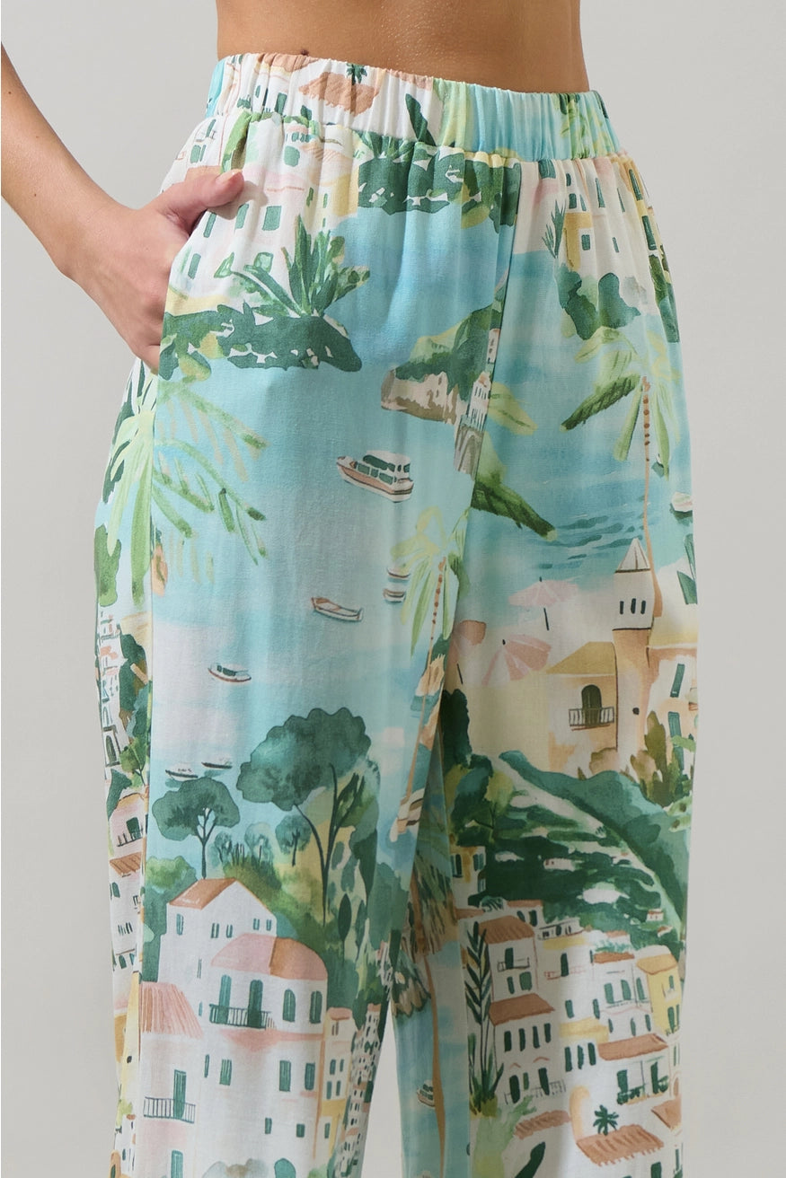 Piti Town Snipy Wide Leg Pants