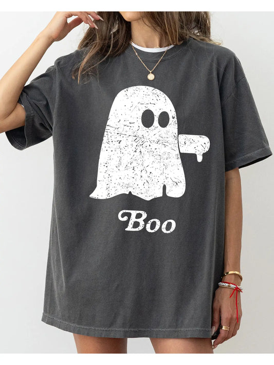 Boo Thumb Pepper Dark Gray T-Shirt