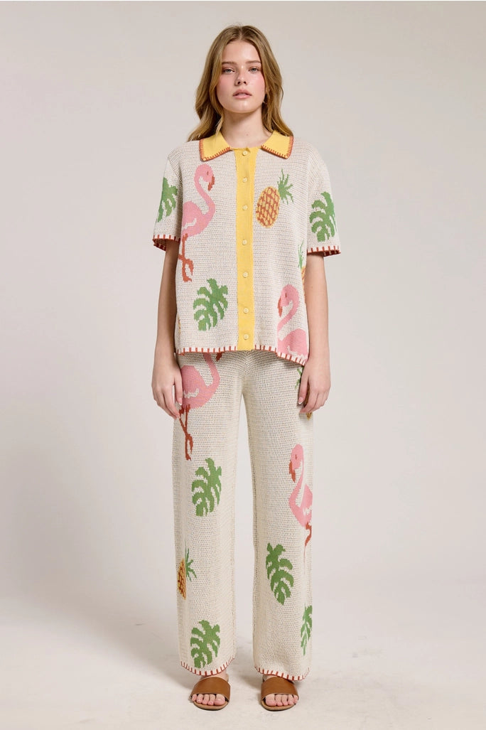 Flamingo Knit Pants