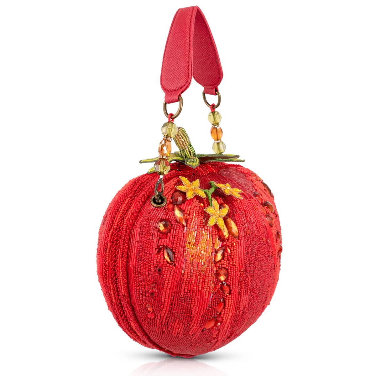 Mary Frances Pomodoro Red Tomato Beaded Handbag