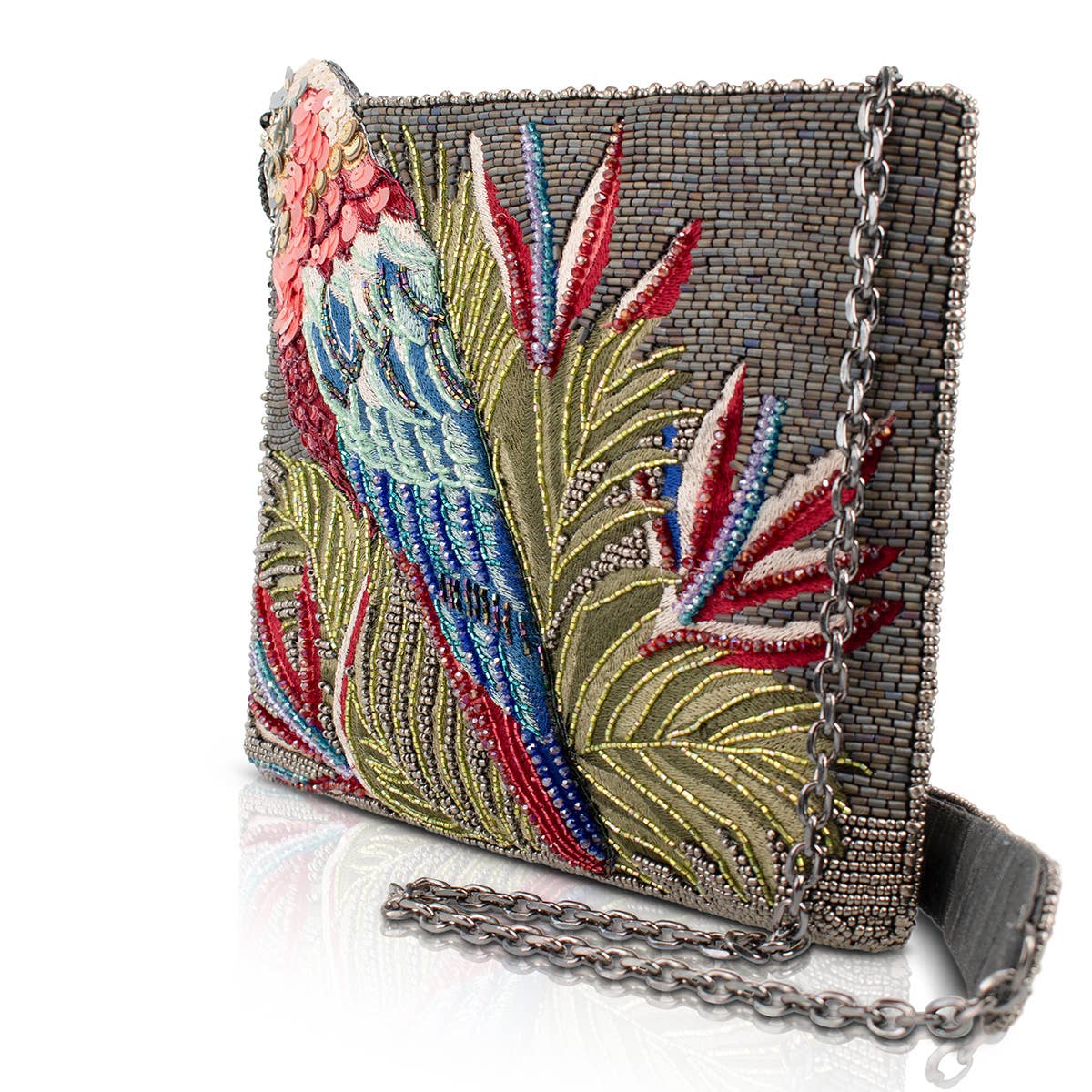 Mary Frances Rainforest Parrot Colorful Handbag