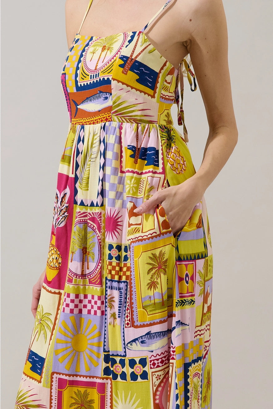 Senia Midi Dress Talmar Postcard