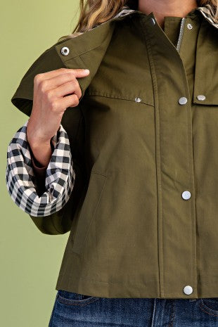 Gingham Accented Jacket