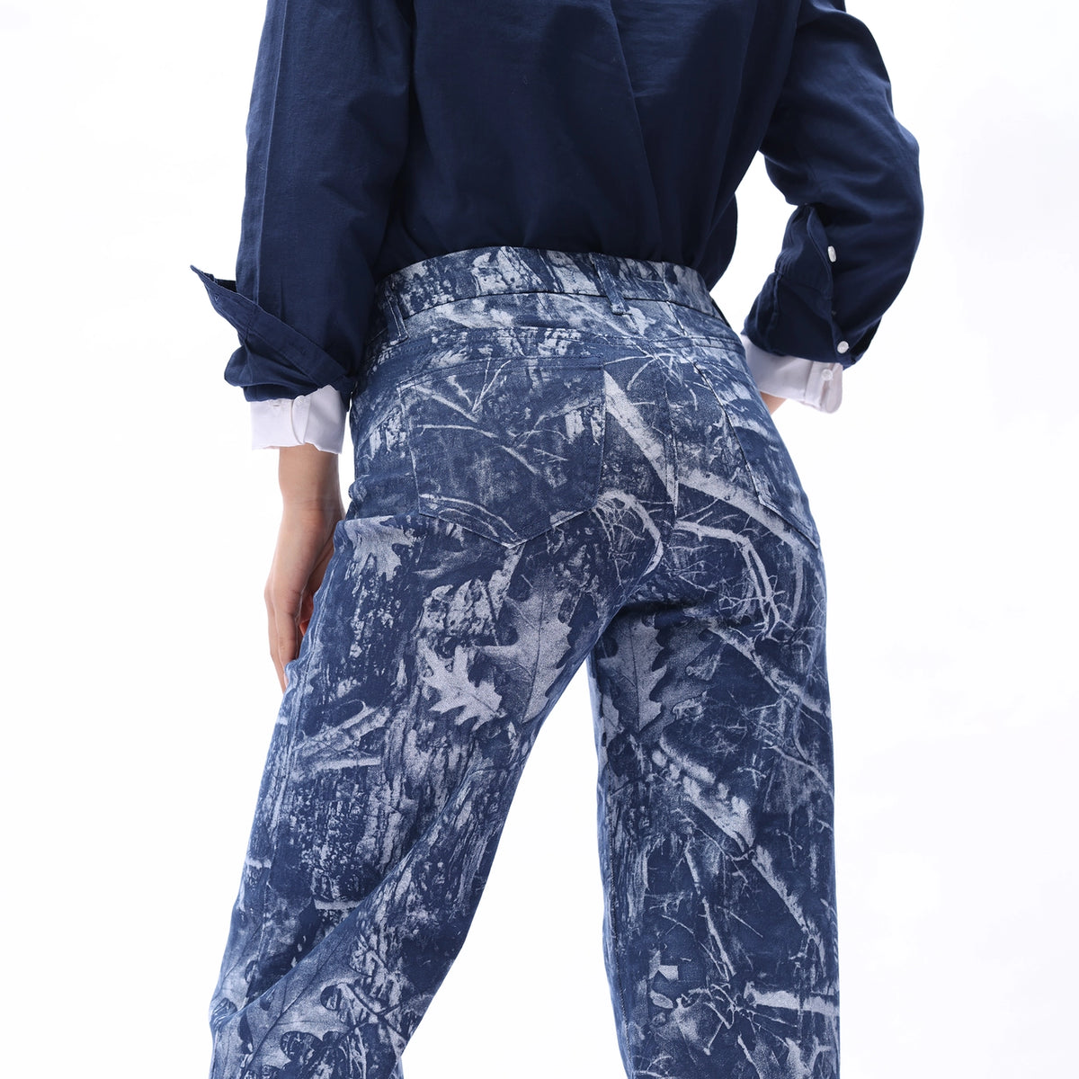 Woodland Mid-Rise Wide Leg Jeans