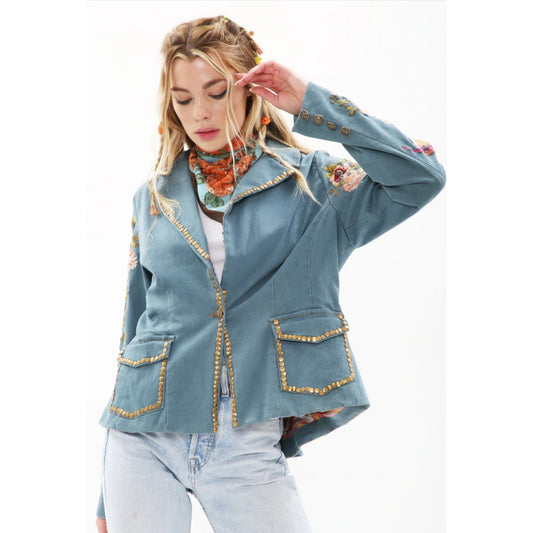 Aratta Time to Shine Denim Wash Blazer