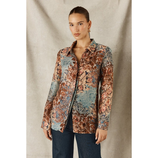 Sofia Irina Autumn Botanica Printed Blouse