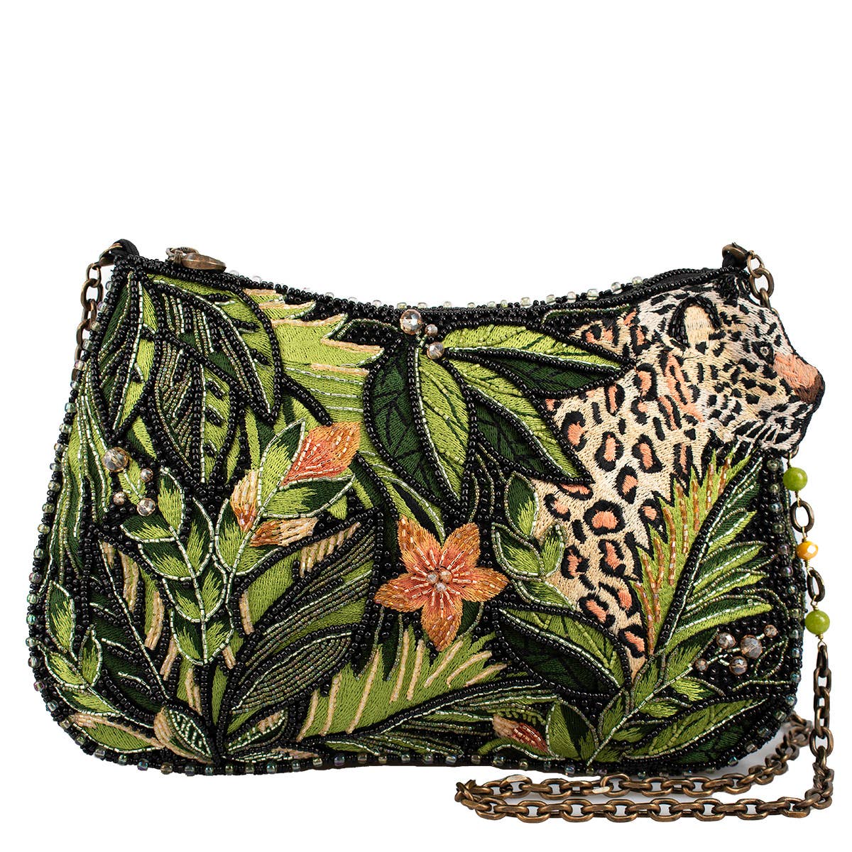 Mary Frances Spot On Beaded Leopard in Jungle Crossbody Handbag