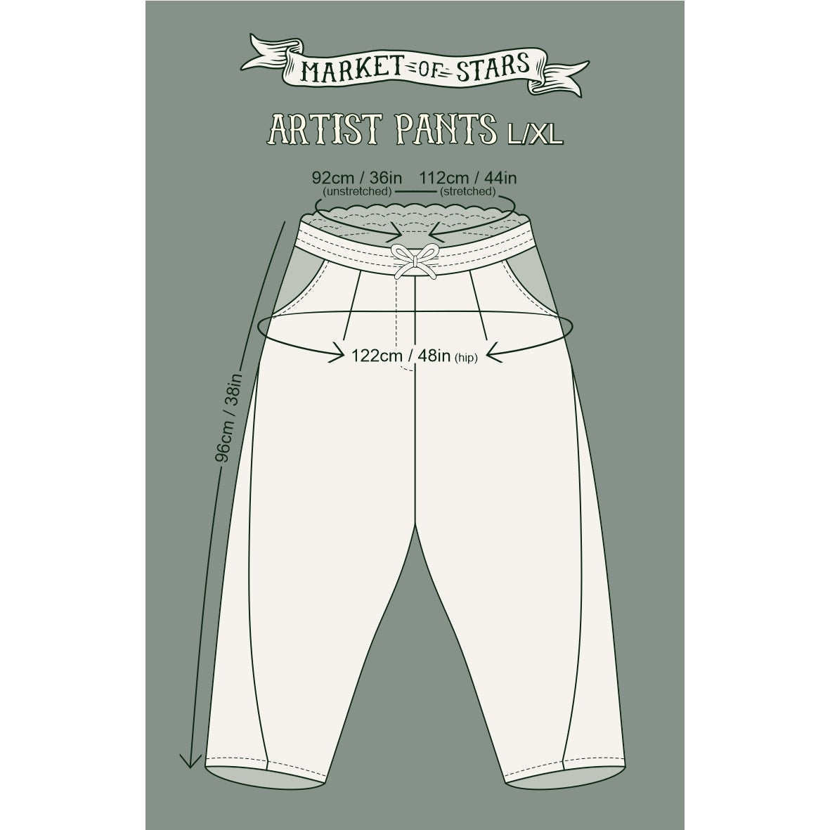 I Dream in Flowers Linen Cropped Artist Pants w/ Bees Floral