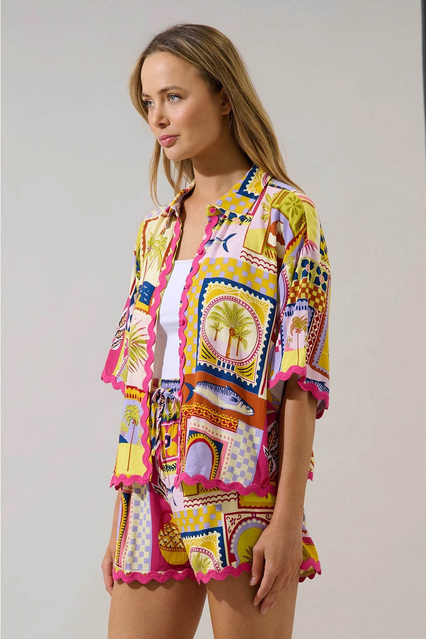 Marnie Button Up Shirt Talmar Postcard