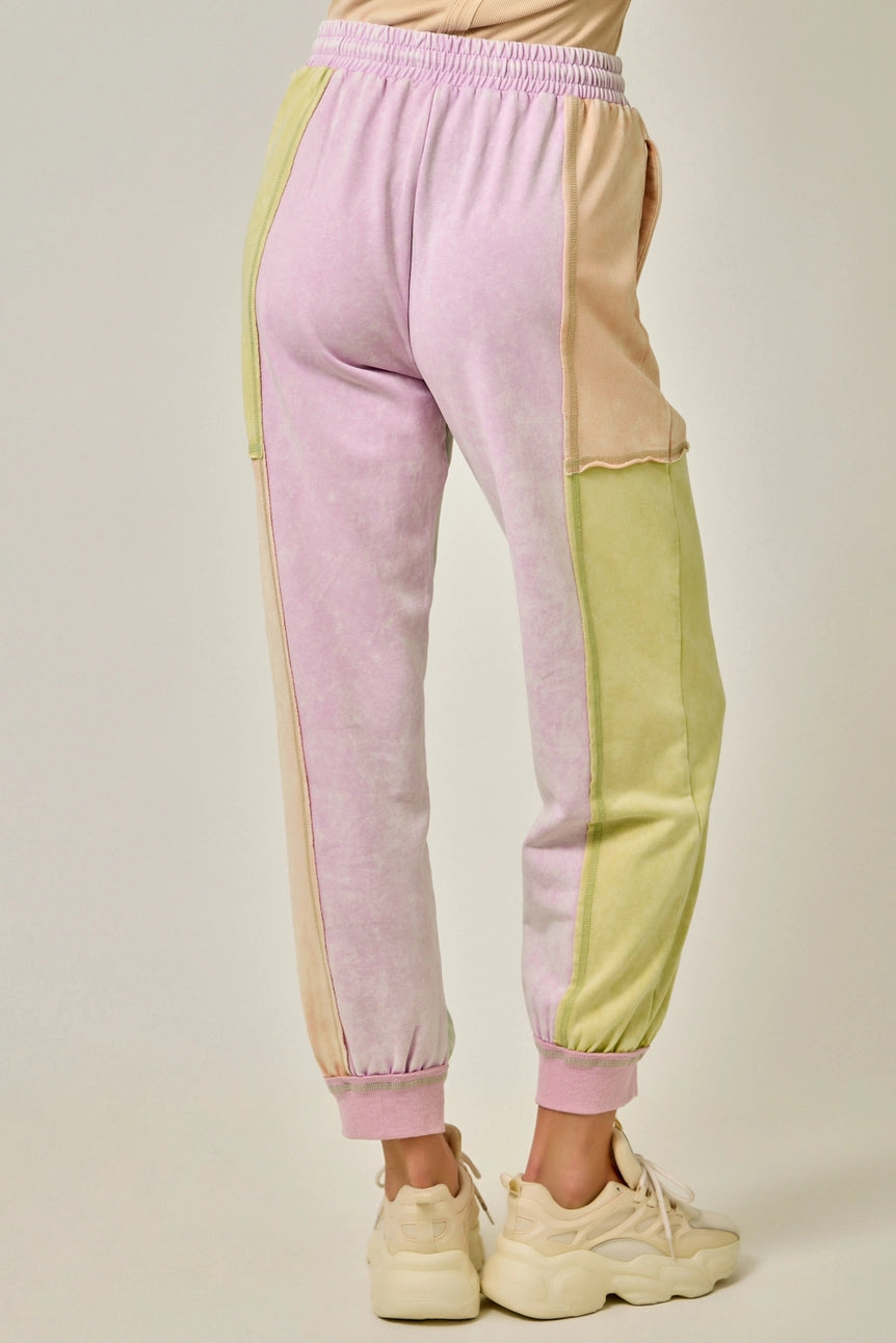 Pastel Garden Color Blocked Track Pants