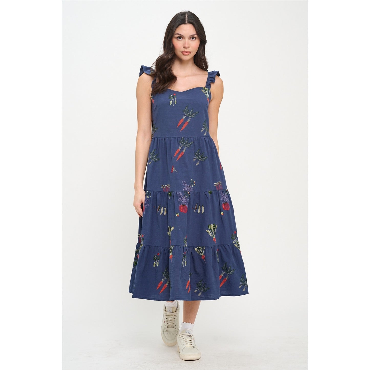 Veggie Garden Embroidered Dress