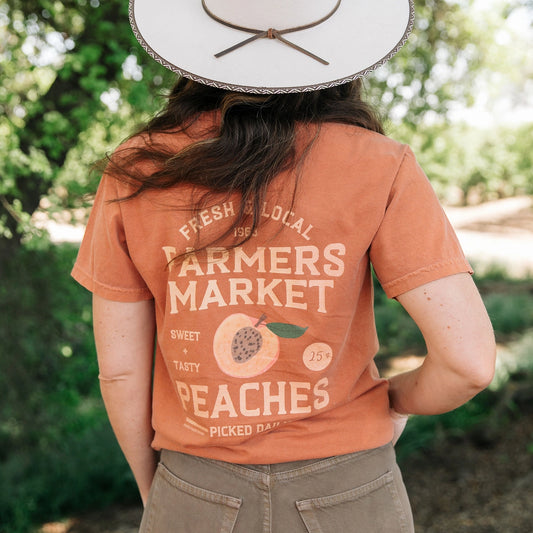 Peach Farmers Market Tee - Yam