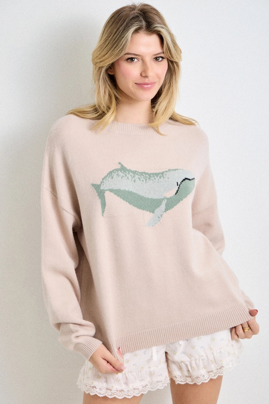 Humpback Whale Graphic Sweater