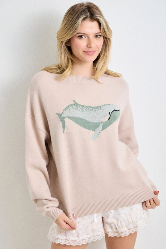 Humpback Whale Graphic Sweater