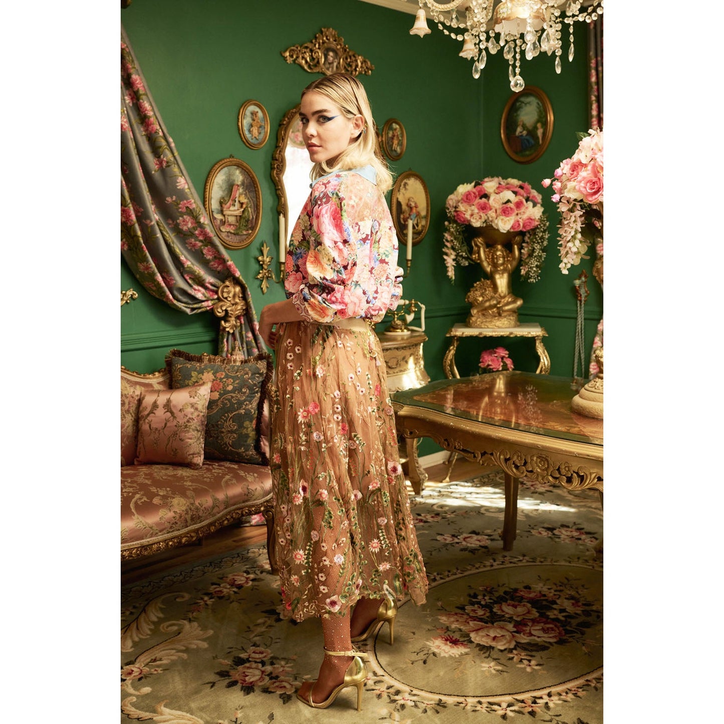 Aratta Burnt Copper Crafted Field Skirt