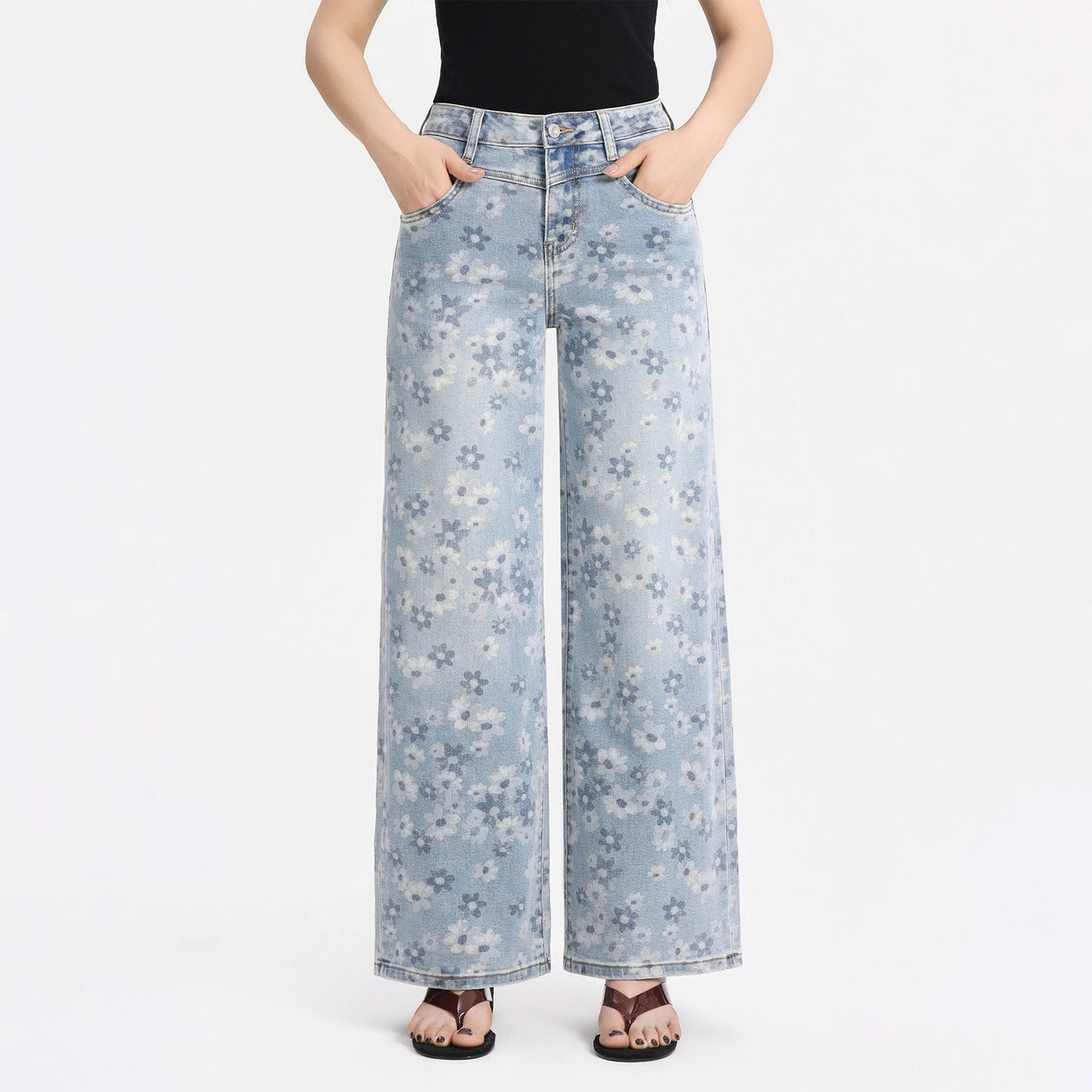 Daisy High-Rise Wide Leg Denim Jeans