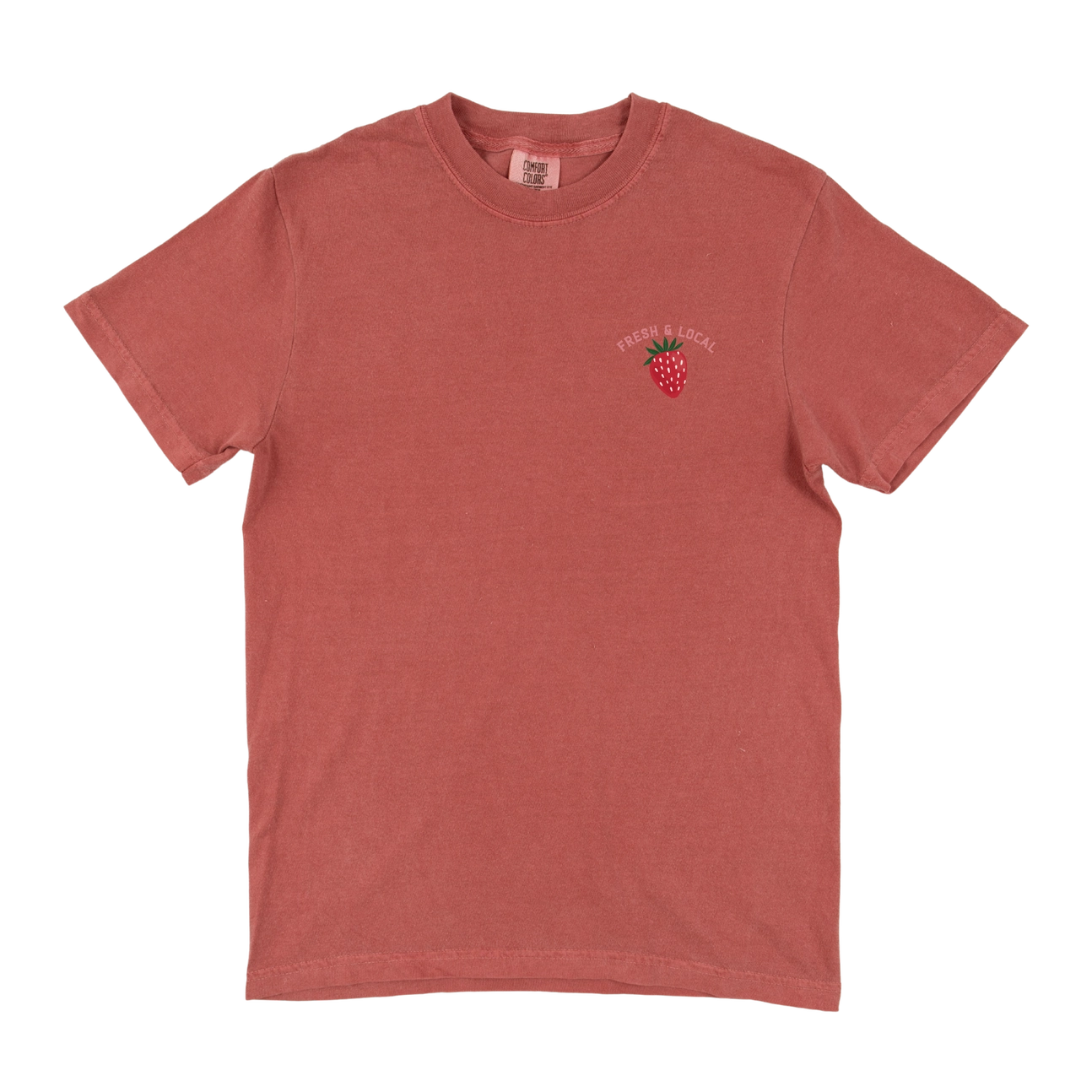 Strawberry Farmers Market Tee - Crimson