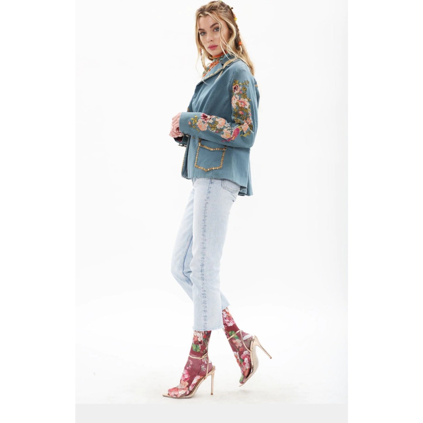 Aratta Time to Shine Denim Wash Blazer