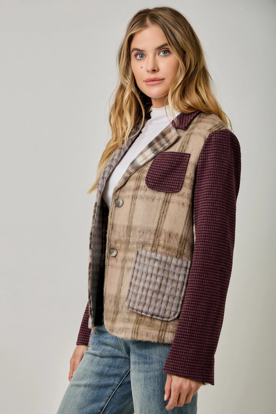 Plaid Mixed Sport Coat