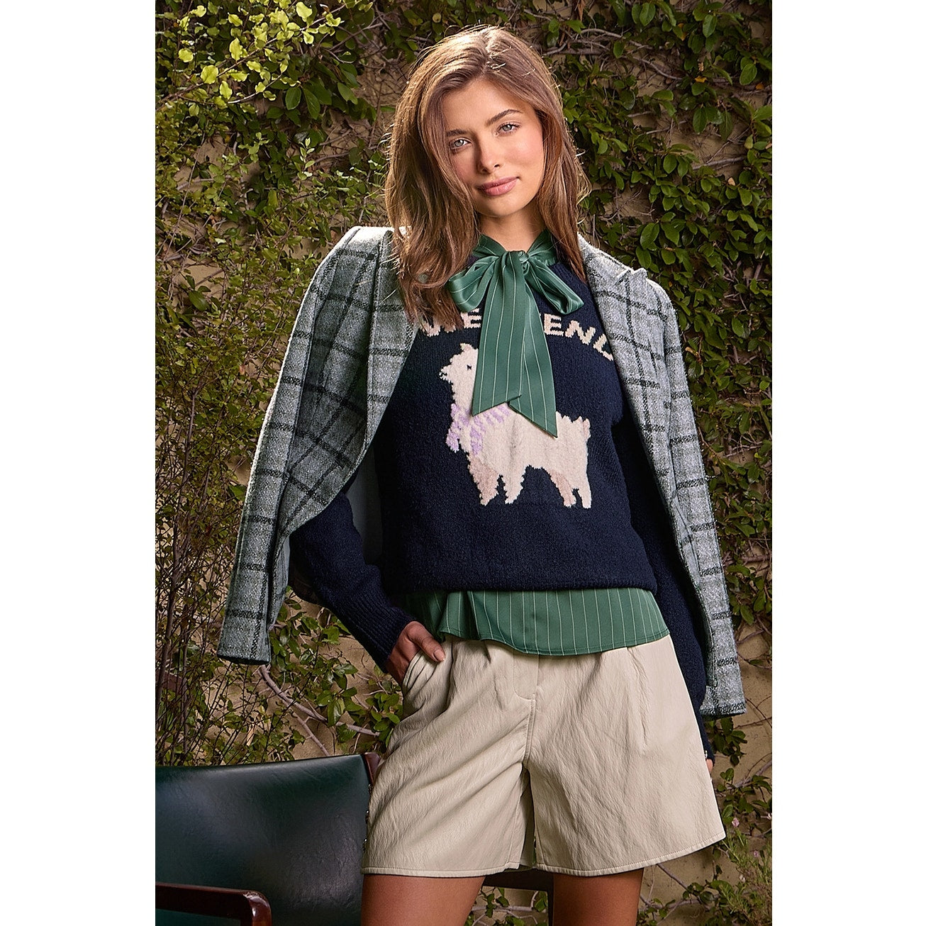 Navy Alpaca Weekend Pullover Sweater