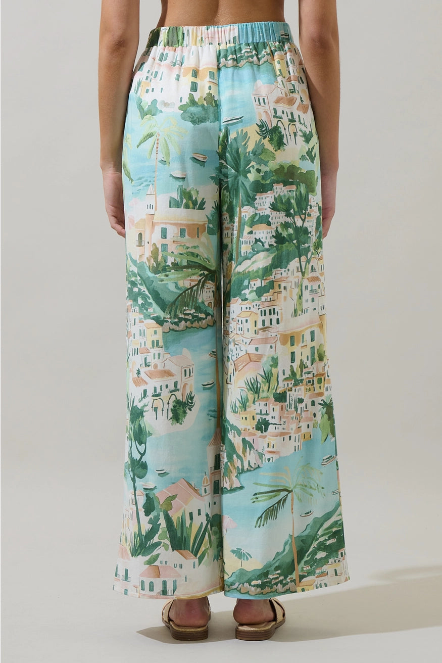 Piti Town Snipy Wide Leg Pants